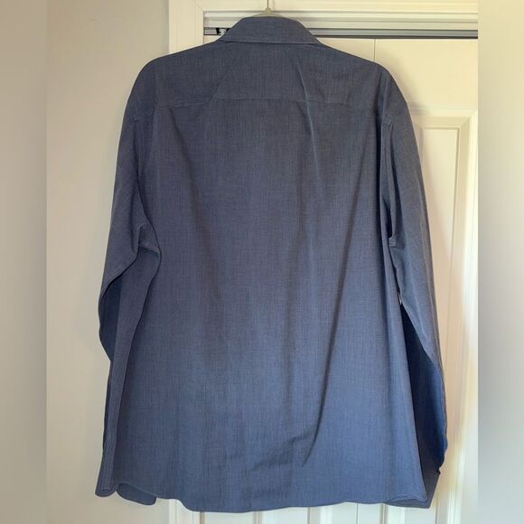 UNTUCKit Men's Casual Button Down Shirt - Dark Blue XLT Long Sleeve - Picture 3 of 4